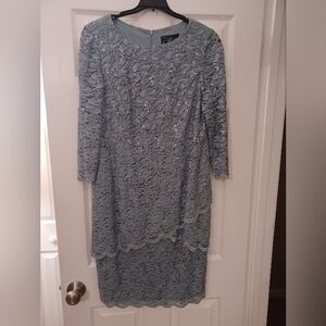 Alex Evenings Dress Sage Green 16W